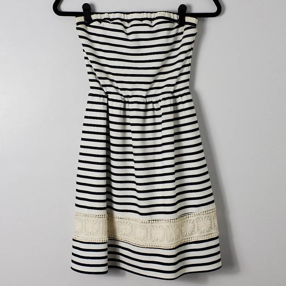 White Strapless Tube A-Line Dress
